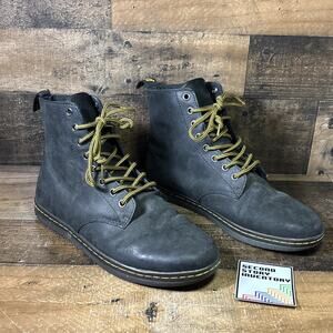 Dr. Martens Tobias Black Leather 8-Eye Ankle Boots Men's Size US 9 42